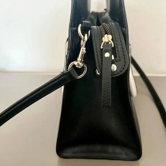 Kate Spade Black and Ivory Colorblock Grove Street Satchel Purse - Picture 5 of 14